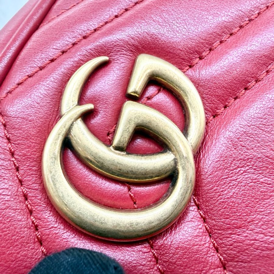 GUCCI紅色marmont18cm相機包448065-6