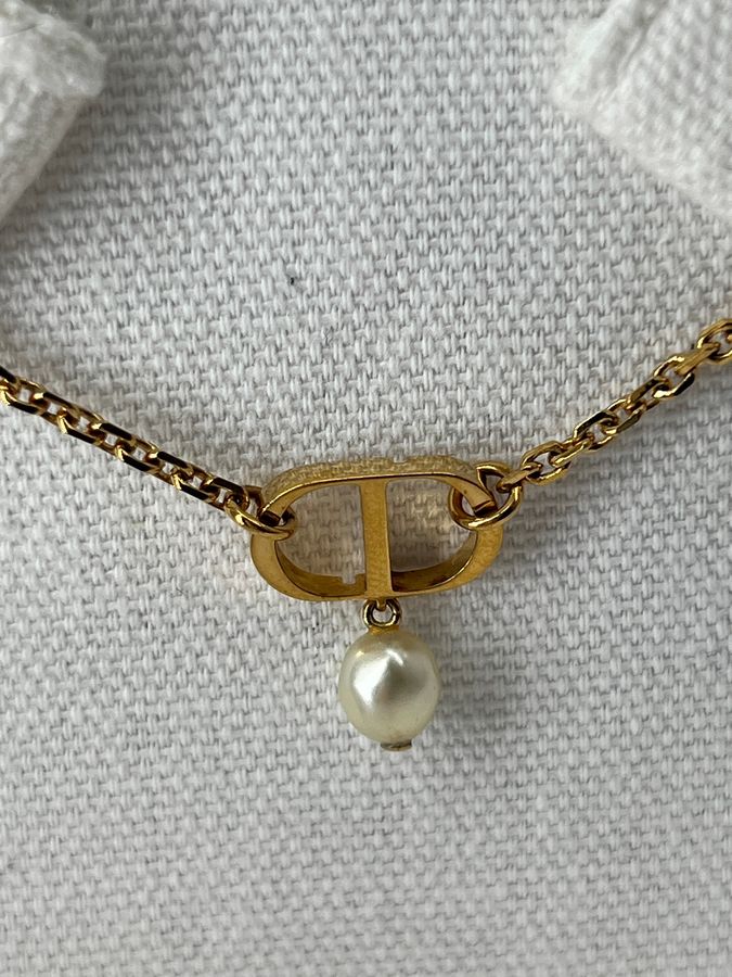 香緹國際精品 Dior 珍珠 logo項鍊 1108-1