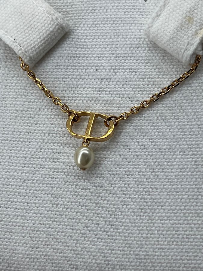 香緹國際精品 Dior 珍珠 logo項鍊 1108-5