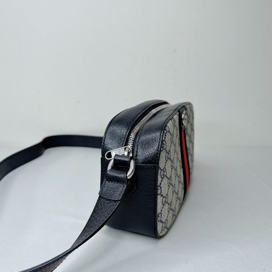 GUCCI Ophidia深藍帆布相機包-3