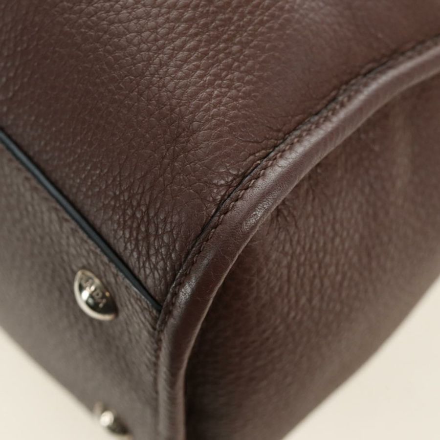 【日本直送】PRADA 手提包 皮革 兩用 棕色 銀色 正品 yk20539SAM-17