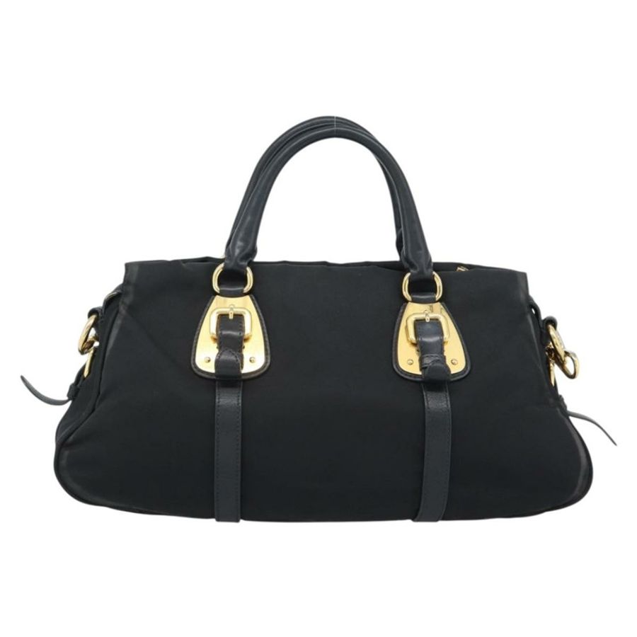 【日本直送】PRADA 尼龍雙肩包 黑色 金色 正品 188755A-1