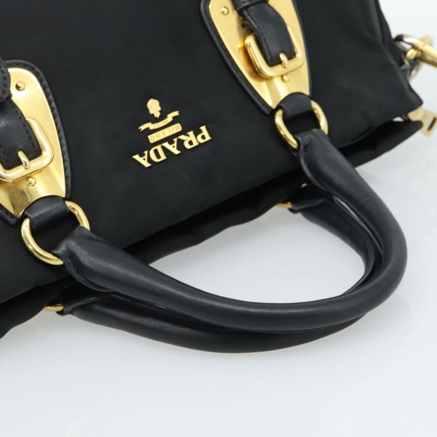 【日本直送】PRADA 尼龍雙肩包 黑色 金色 正品 188755A-6