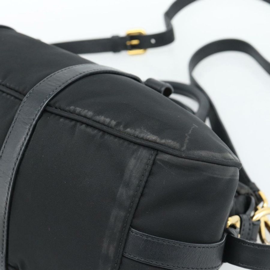 【日本直送】PRADA 尼龍雙肩包 黑色 金色 正品 188755A-8