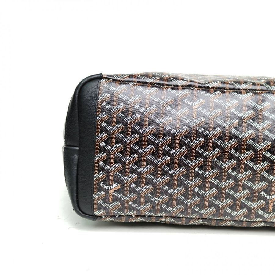 GOYARD Artois拉鏈購物袋Tote大號黑色肩背包-4