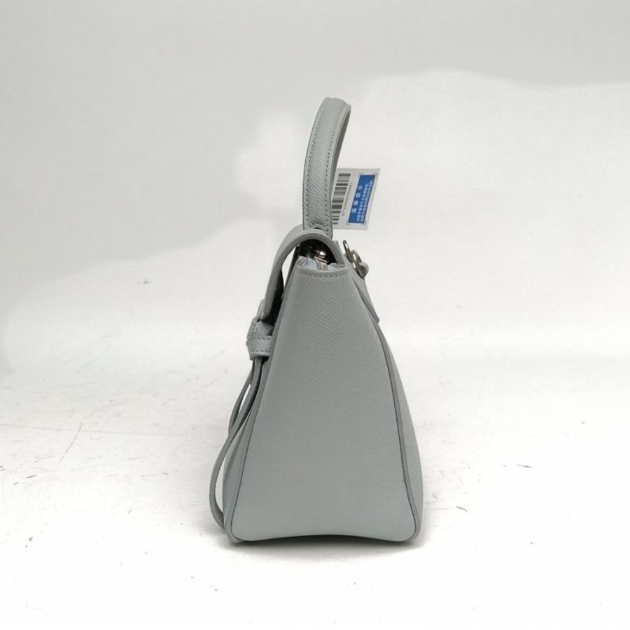 CELINE Belt鯰魚包Nano霧霾藍牛皮銀扣肩背包-1