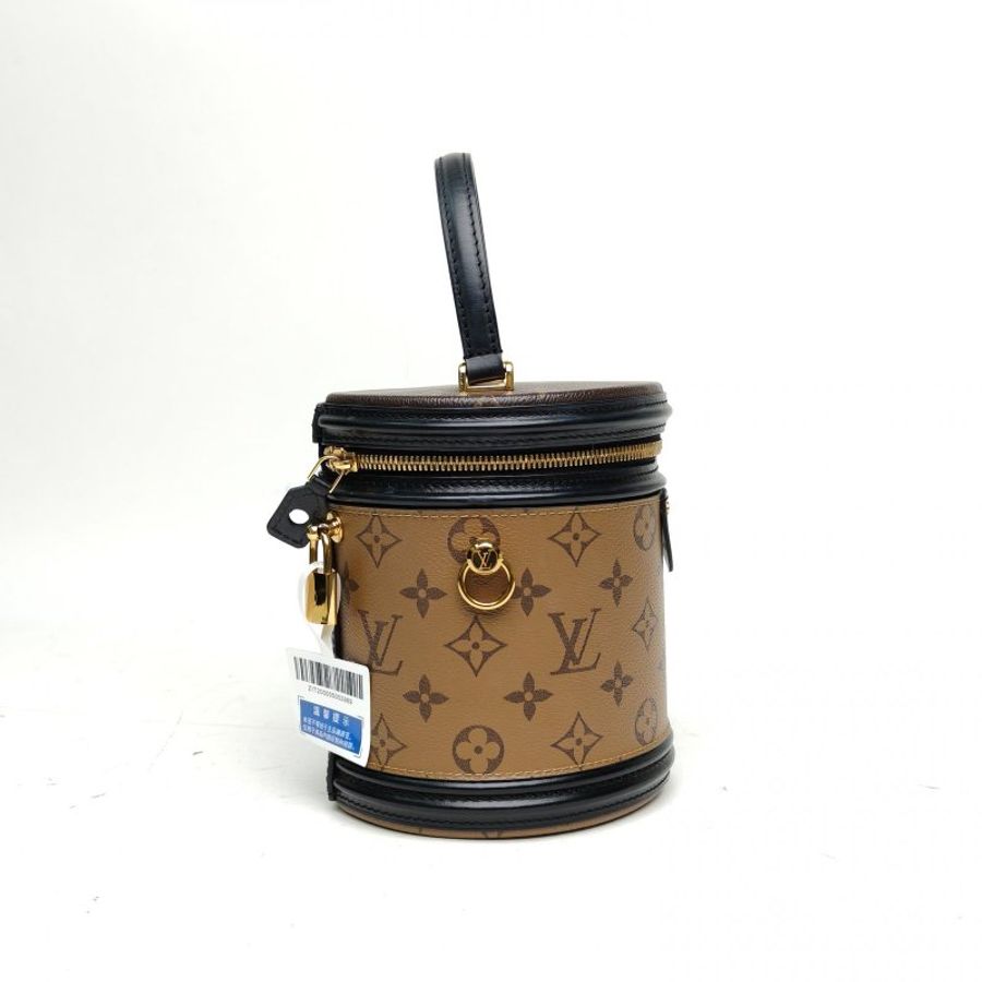LOUIS VUITTON CANNES圓桶包拼色PVC2019老花肩背包-3