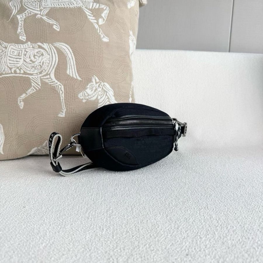 【威選精品】🖤 Dior 黑色滿印老花 Scarab 腰包/胸包 🖤-6