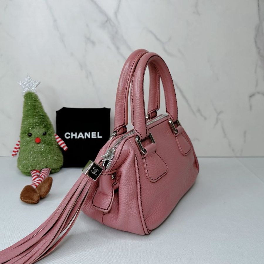 CHANEL Vintage皮革流蘇手提包-3