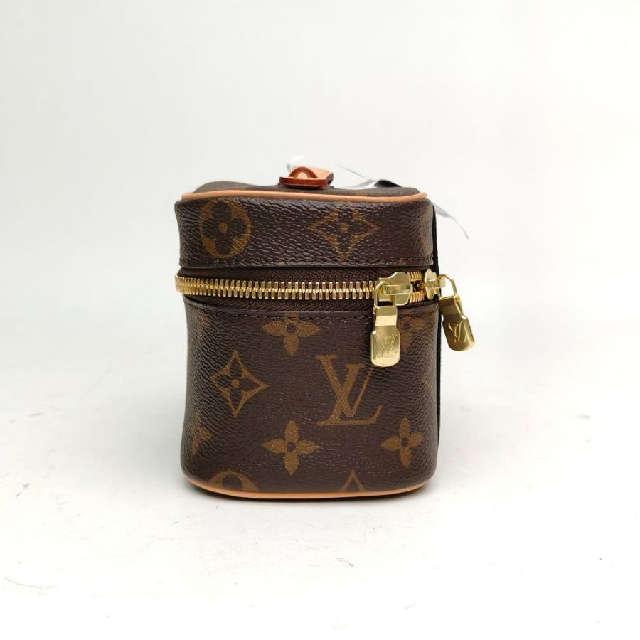LOUIS VUITTON Nice化妝包Nano老花PVC晶片肩背包-1