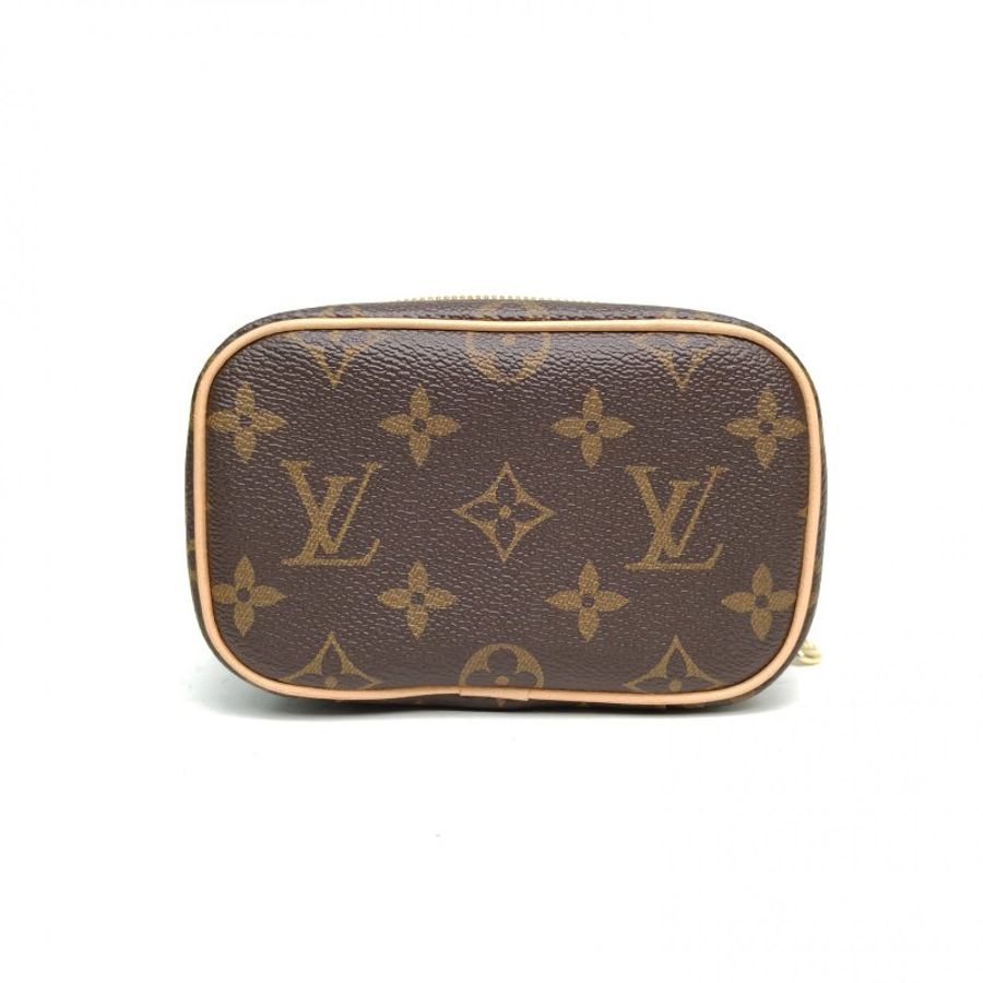 LOUIS VUITTON Nice化妝包Nano老花PVC晶片肩背包-4