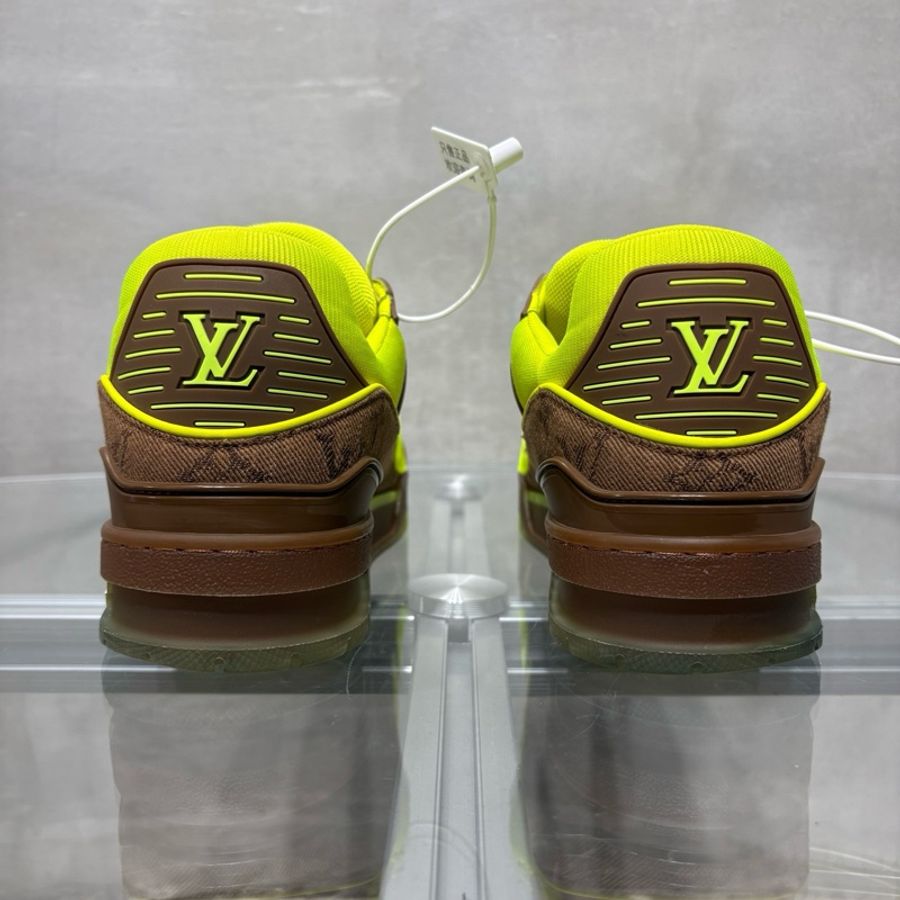 Louis Vuitton/路易威登 LV Trainer 低幫板鞋 螢光棕 尺碼/UK6 40碼-5