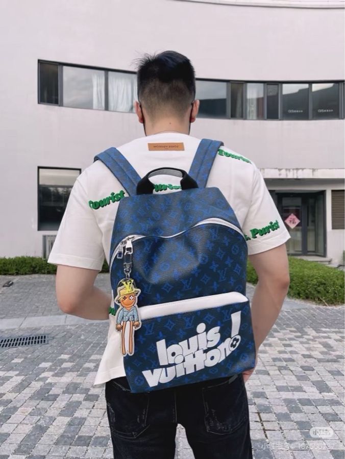 【威選精品】💙 LV Discovery 膠囊系列藍色後背包 💙-1