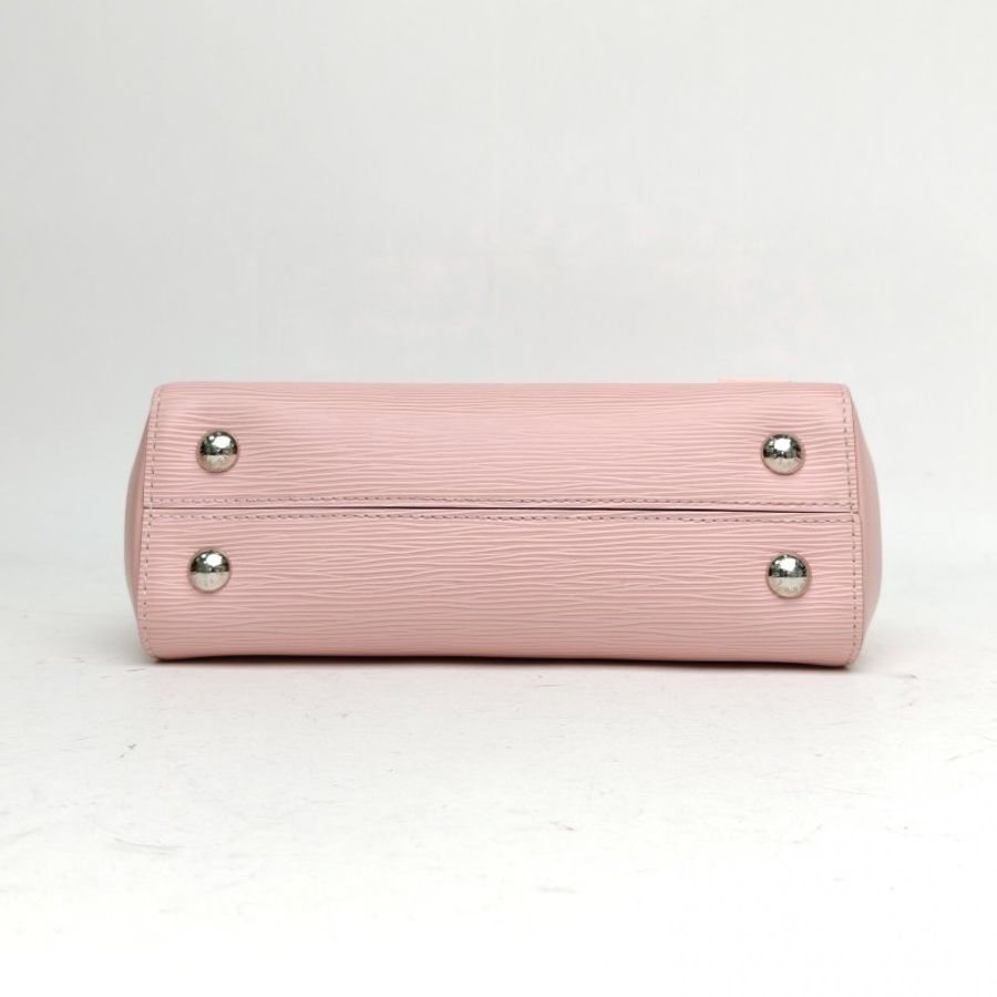 LOUIS VUITTON ClunyBB28粉色EPI水波紋牛皮銀扣肩背包-4