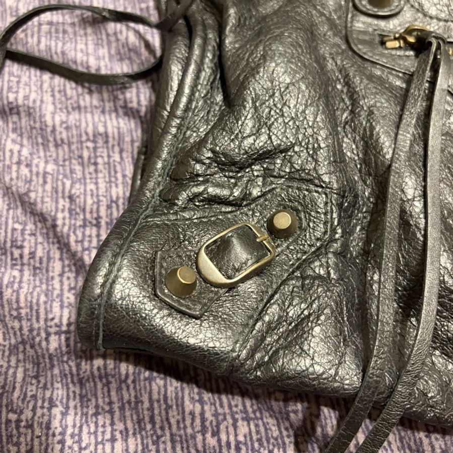 Balenciaga Classic City 黑色機車包|附背帶鏡子|經典停產款 可肩背手拿-29
