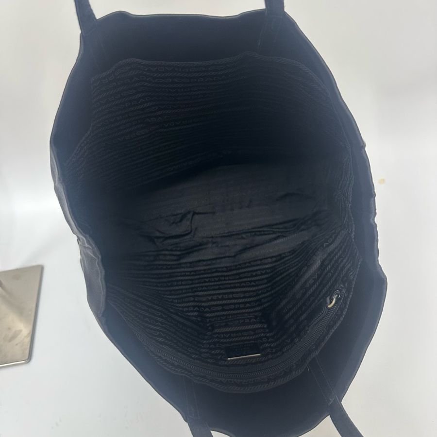 【赫蒂國際精品】 Prada Tessuto 經典黑色尼龍托特包 vintage 二手 中古-12