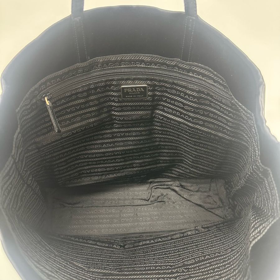 【赫蒂國際精品】 Prada Tessuto 經典黑色尼龍托特包 vintage 二手 中古-18