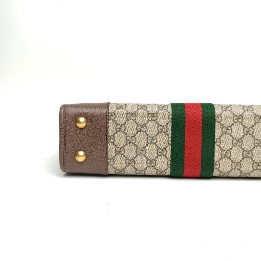 GUCCI 老花PVC金扣ophidia系列經典手提包肩背包-4