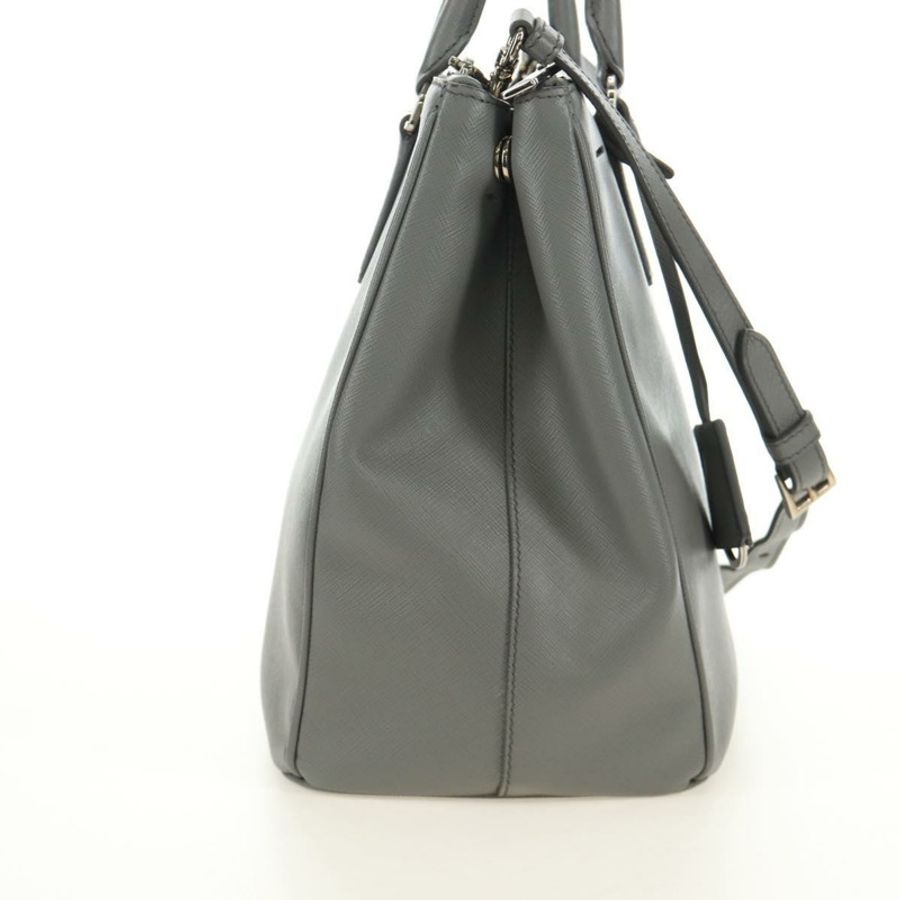 【日本直送】PRADA 手提包 Safiano 皮革 2way Gray Silver Auth yk20551SAM-4