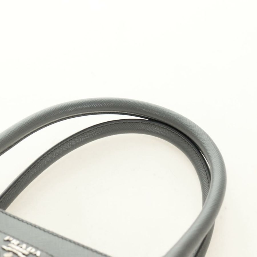 【日本直送】PRADA 手提包 Safiano 皮革 2way Gray Silver Auth yk20551SAM-14