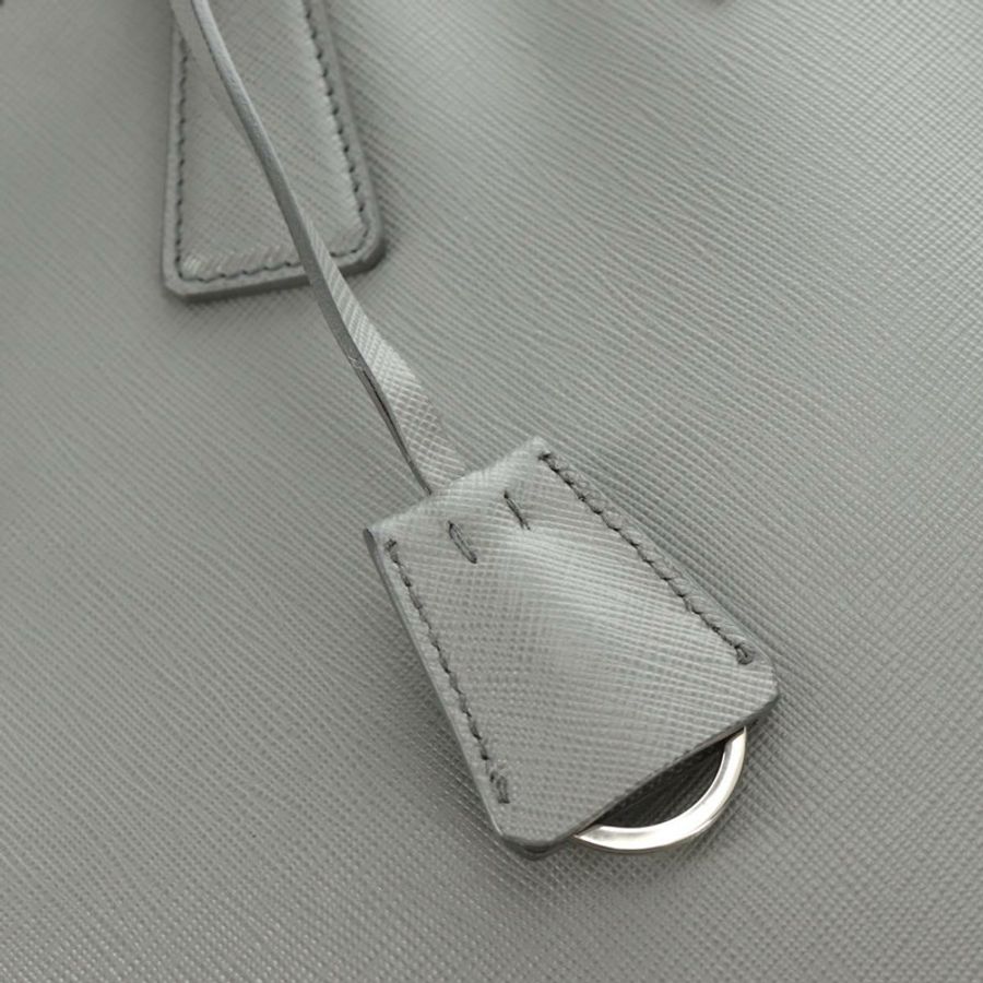 【日本直送】PRADA 手提包 Safiano 皮革 2way Gray Silver Auth yk20551SAM-22