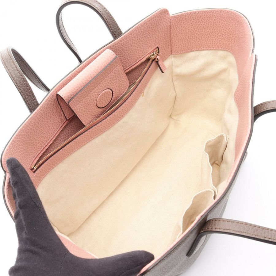 GUCCI Swing Tote 單肩包 354408 皮革 米色 二手 女士-2