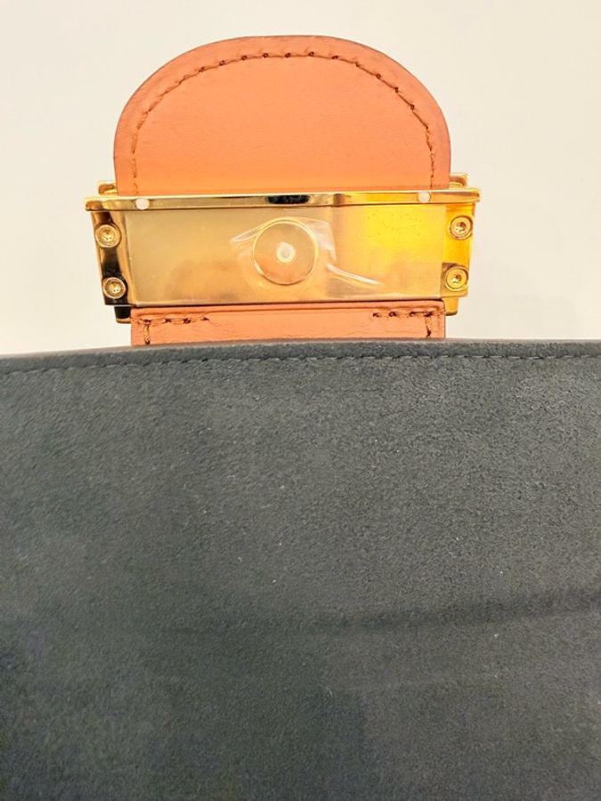 LV雙色原花金釦mini Dauphine 肩斜背包-19