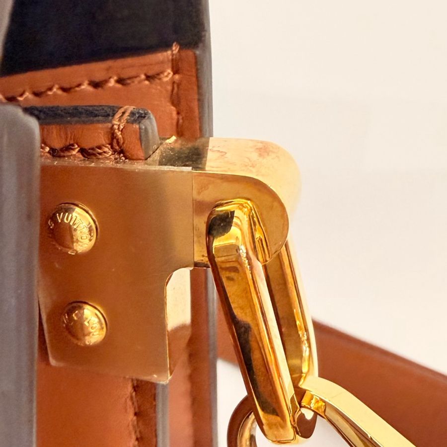 LV雙色原花金釦mini Dauphine 肩斜背包-27