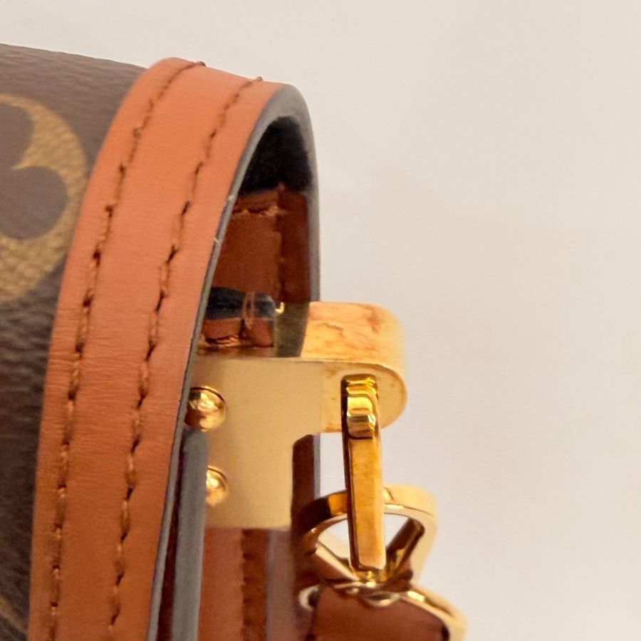 LV雙色原花金釦mini Dauphine 肩斜背包-32