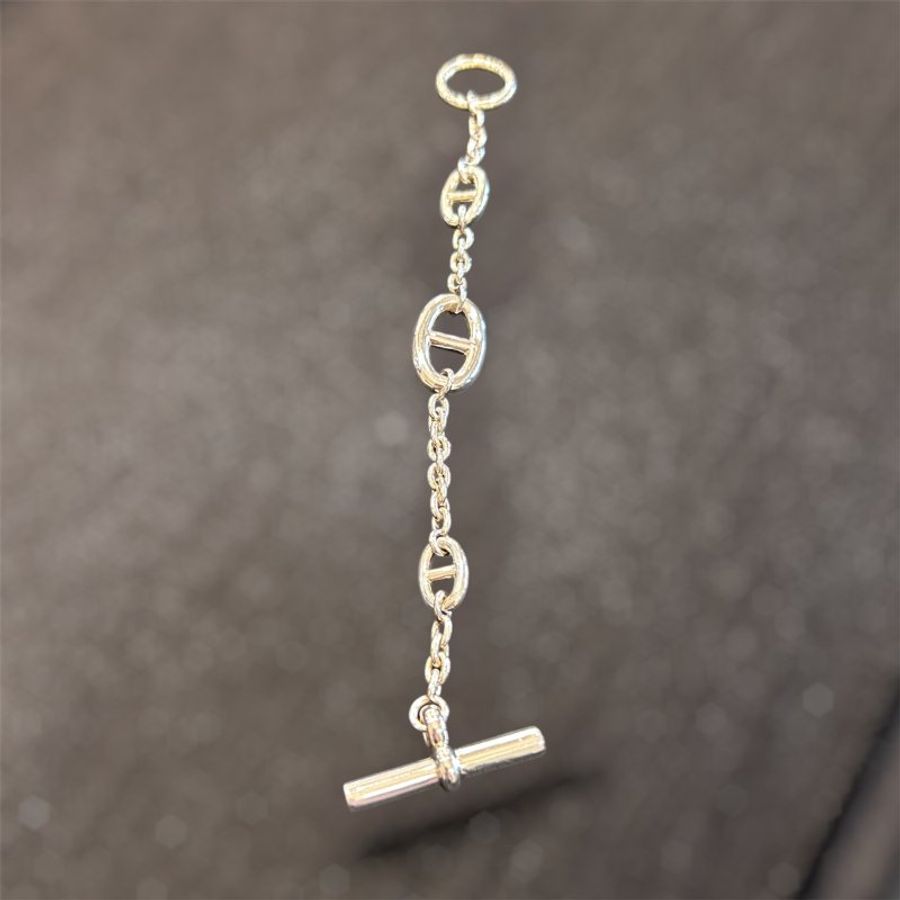 HERMES純銀豬鼻手鍊/16cm-1