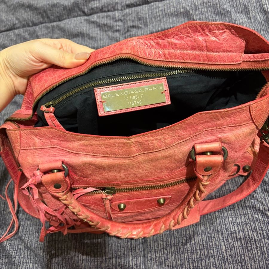 Balenciaga Classic City 機車包｜粉色｜附鏡子｜經典停產款-32