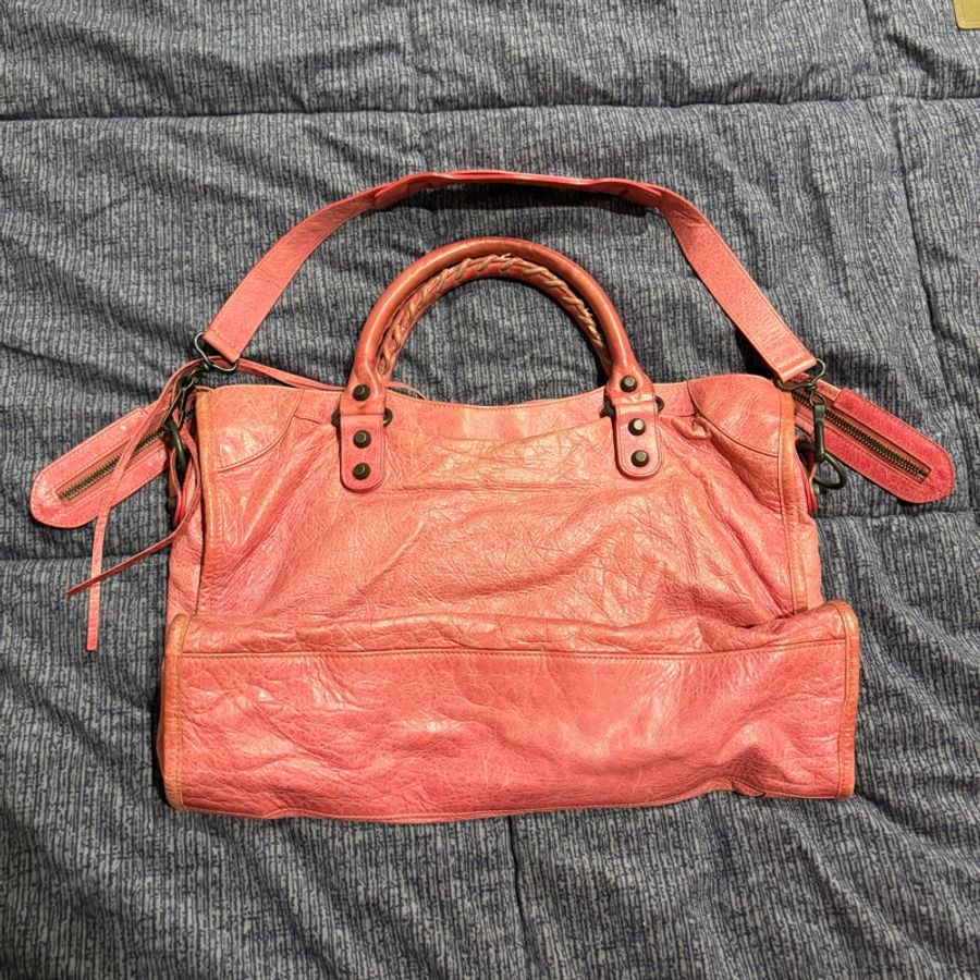 Balenciaga Classic City 機車包｜粉色｜附鏡子｜經典停產款-4