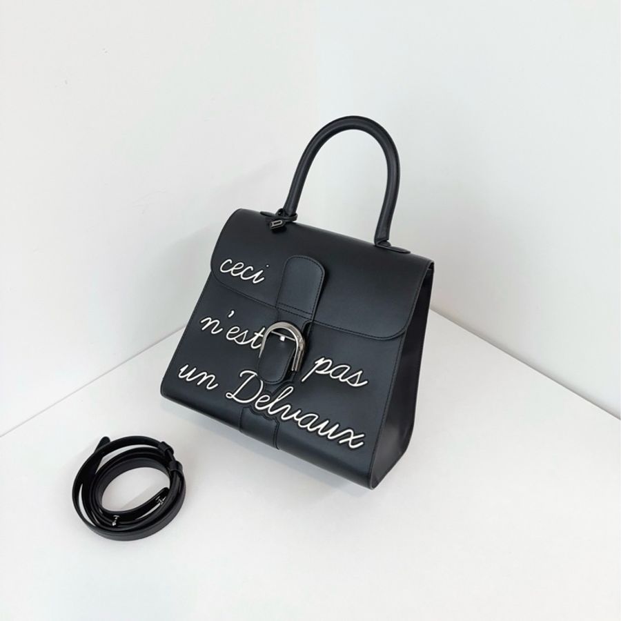 ✨Delvaux 限量塗鴉黑色 brilliant 中號 Box皮 98新🖤-5
