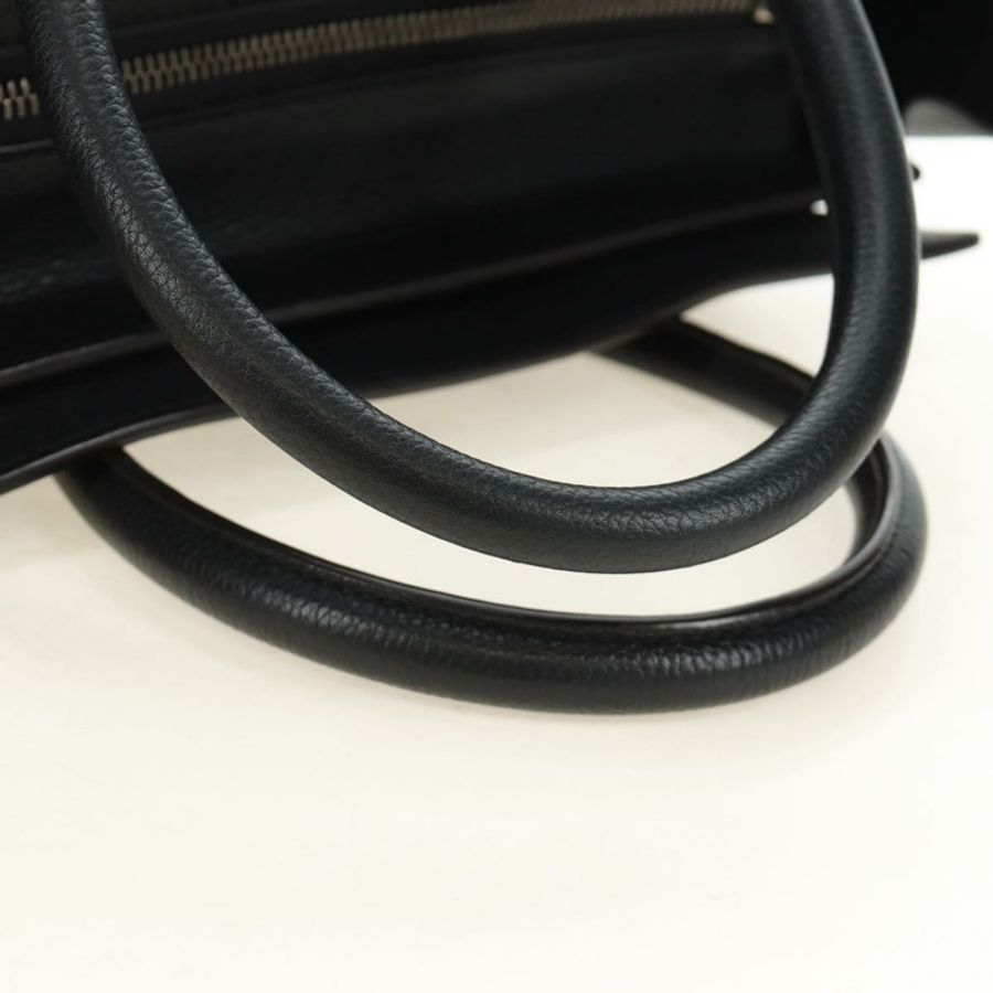 【日本直送】CELINE Luggage Mini Shopper 手提包,黑色銀色皮革,正品 yk20573SAM-6