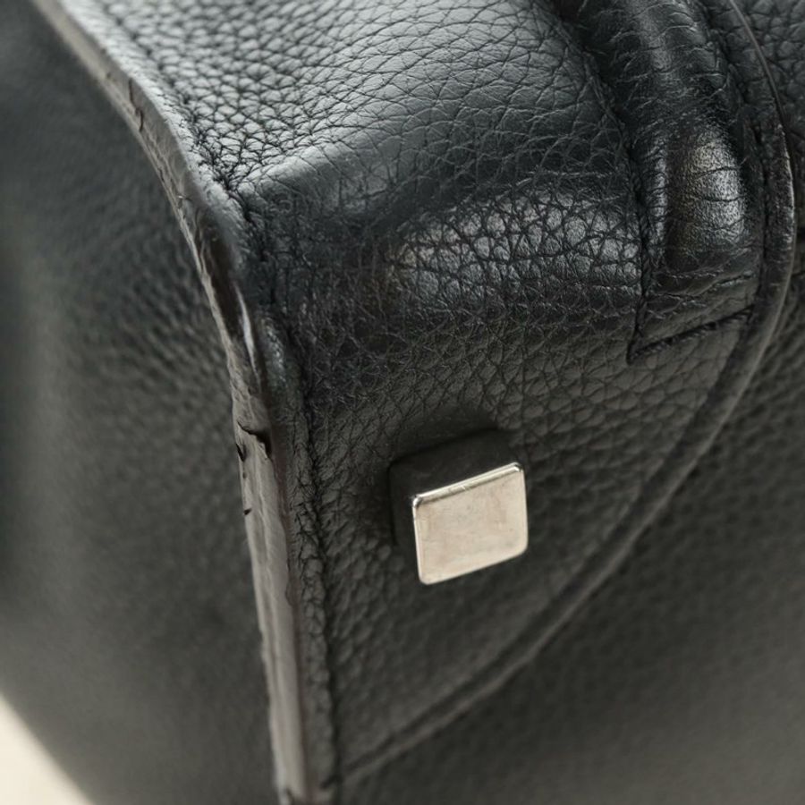 【日本直送】CELINE Luggage Mini Shopper 手提包,黑色銀色皮革,正品 yk20573SAM-7