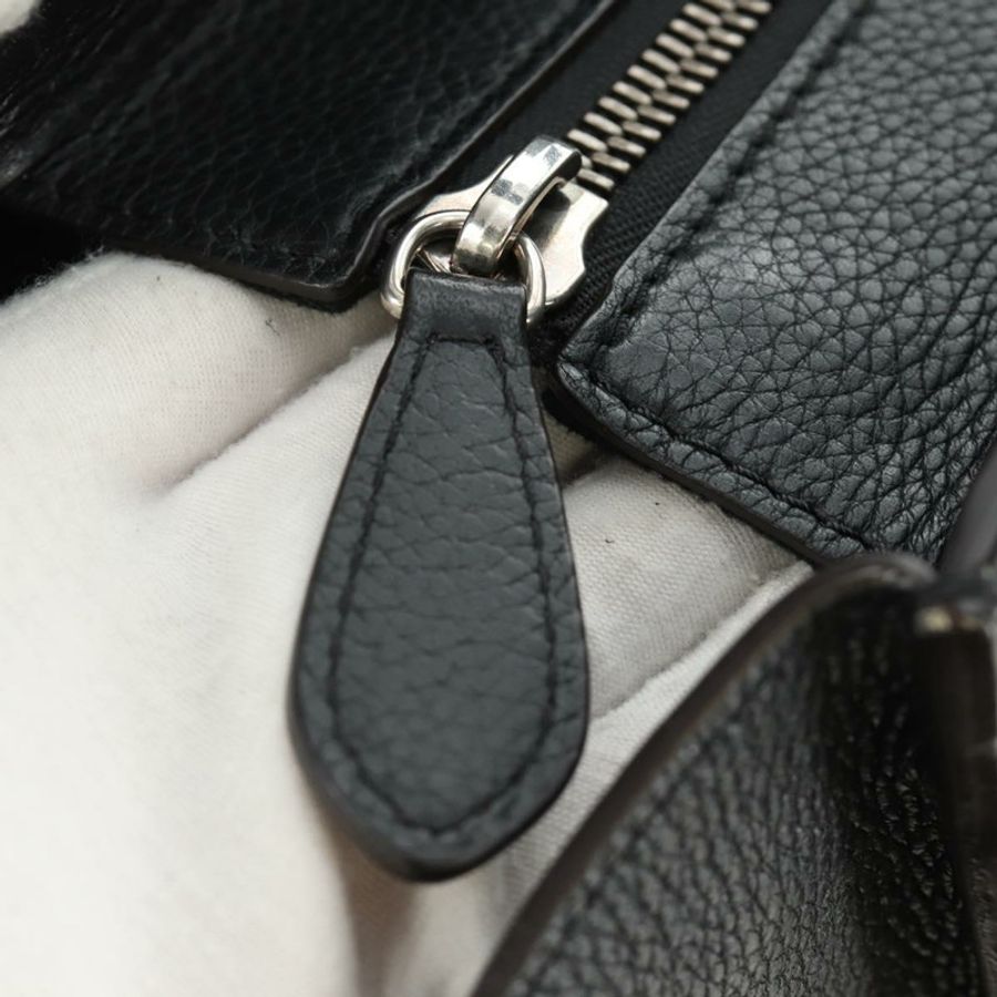 【日本直送】CELINE Luggage Mini Shopper 手提包,黑色銀色皮革,正品 yk20573SAM-8