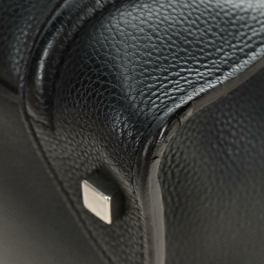 【日本直送】CELINE Luggage Mini Shopper 手提包,黑色銀色皮革,正品 yk20573SAM-17