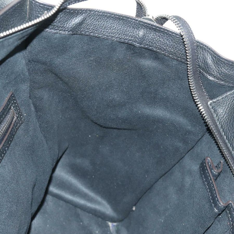 【日本直送】CELINE Luggage Mini Shopper 手提包,黑色銀色皮革,正品 yk20573SAM-20
