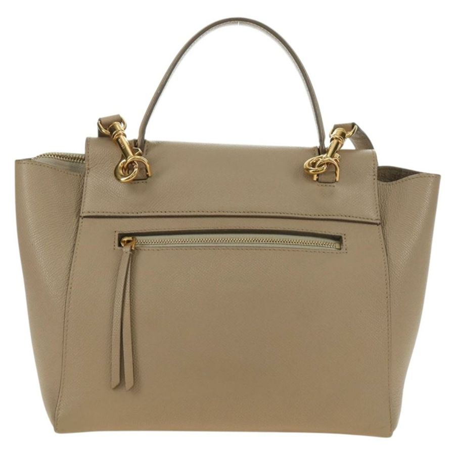 【日本直送】CELINE Belt Bag Micro Hand Bag Leather 2way Beige Gold Auth 185805M-1