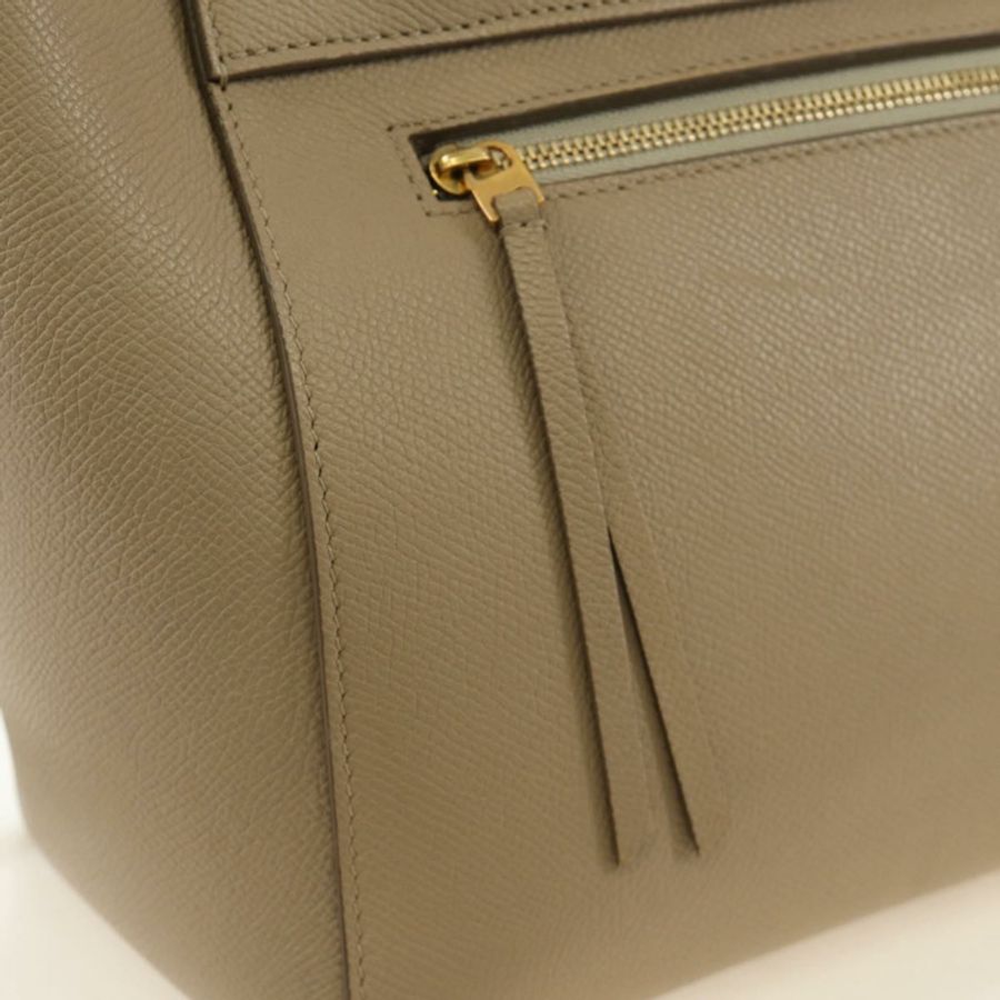 【日本直送】CELINE Belt Bag Micro Hand Bag Leather 2way Beige Gold Auth 185805M-20