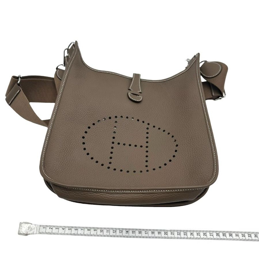 【美收精品】HERMES Evelyne 29大象灰色斜背包 C-652【隔月月中將轉賣至日本 上架期限30天】-11