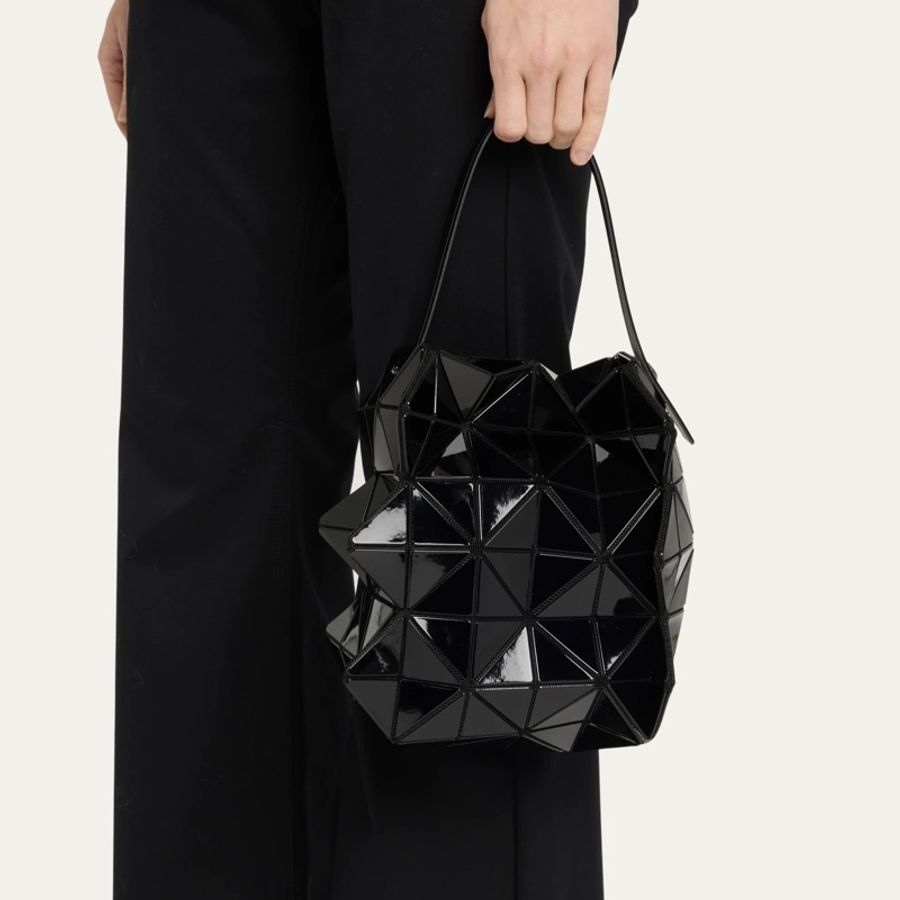 BAO BAO ISSEY MIYAKE Lucent XS 亮面黑色手提包-0