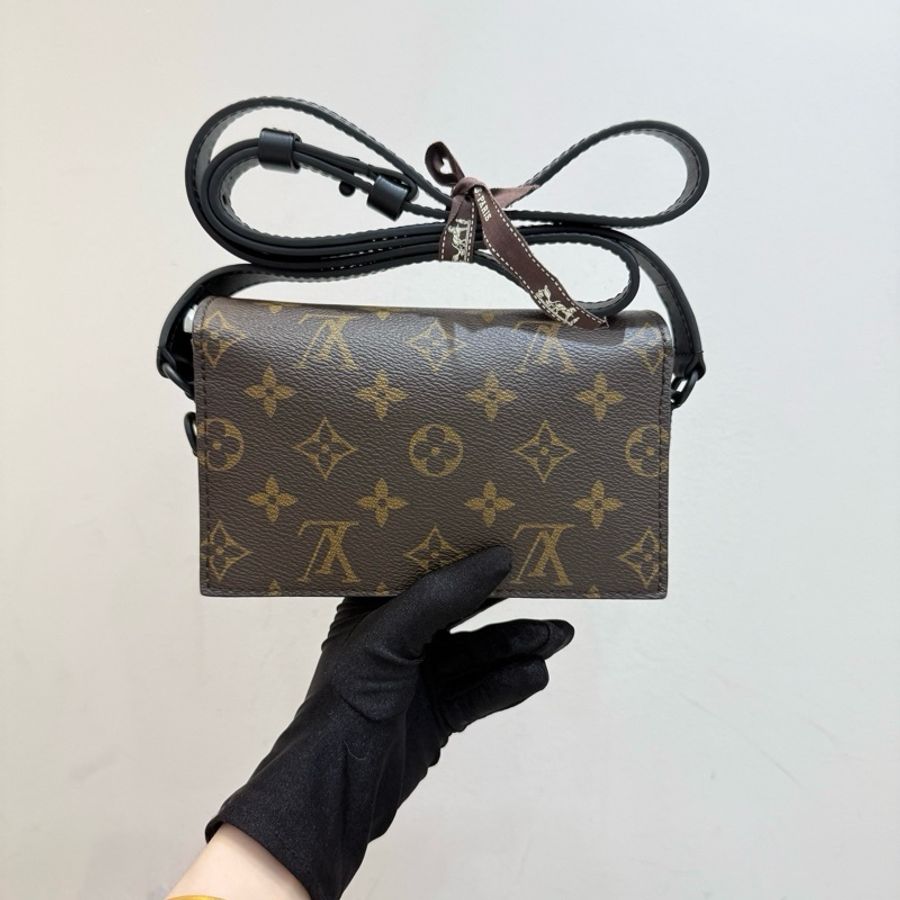LV/路易威登 Steamer 橙色老花盒子包 經典老花配橙色包邊 芯片款 斜挎包-1