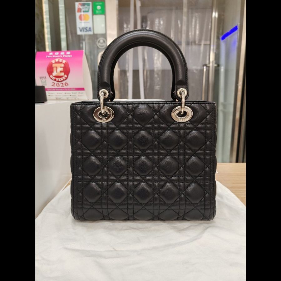 Dior Lady Dior small black x silver-2
