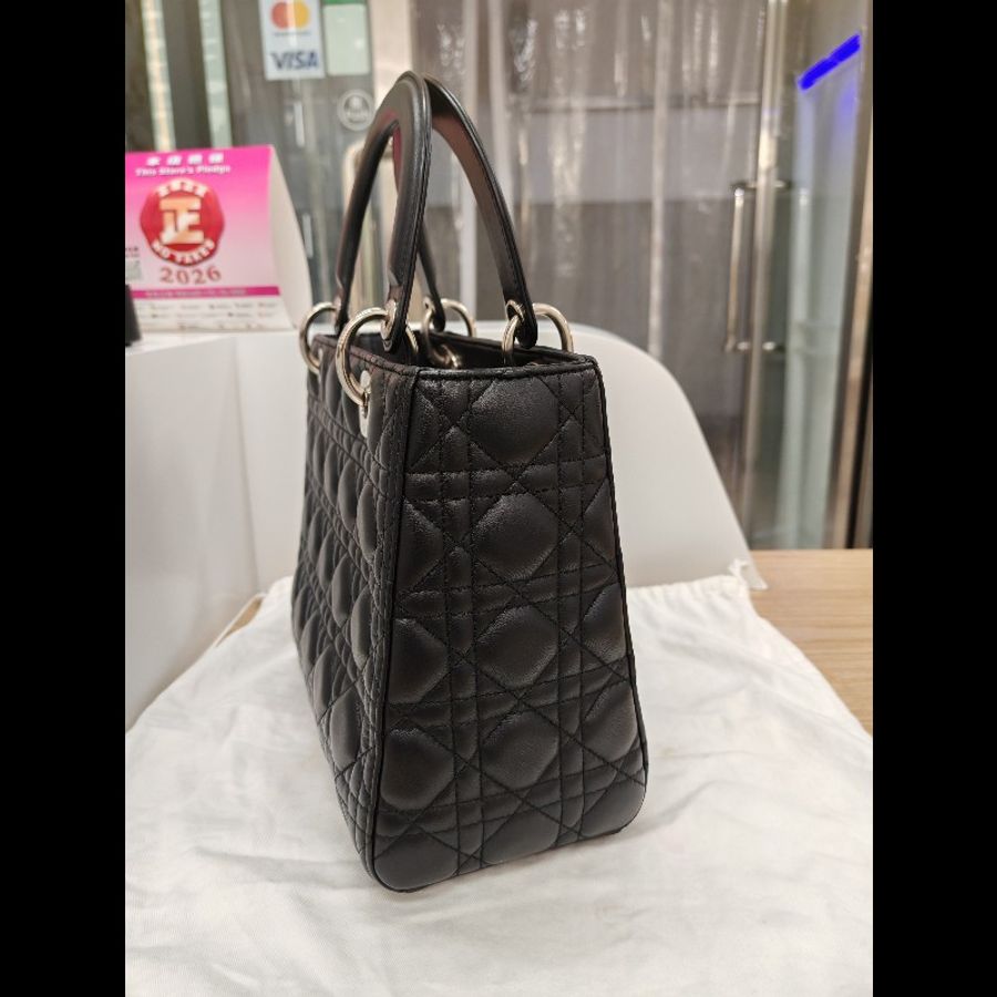 Dior Lady Dior small black x silver-3