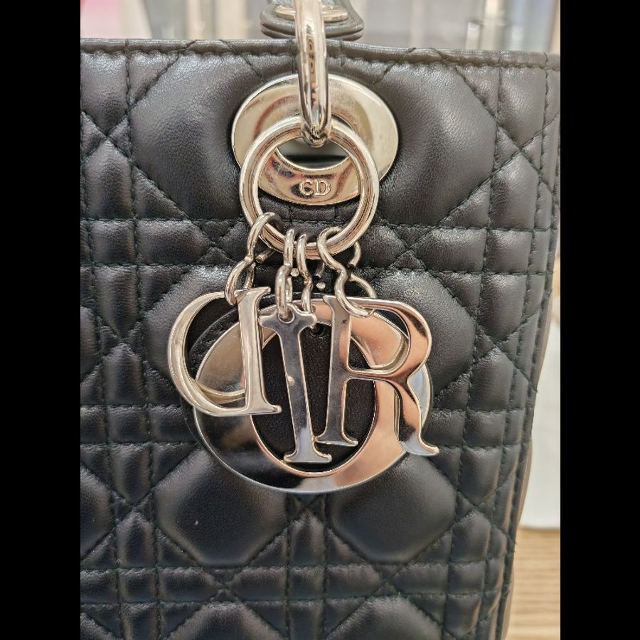 Dior Lady Dior small black x silver-12