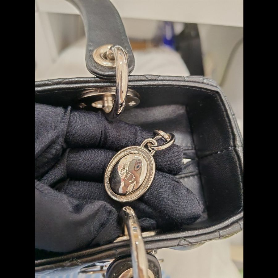 Dior Lady Dior small black x silver-14