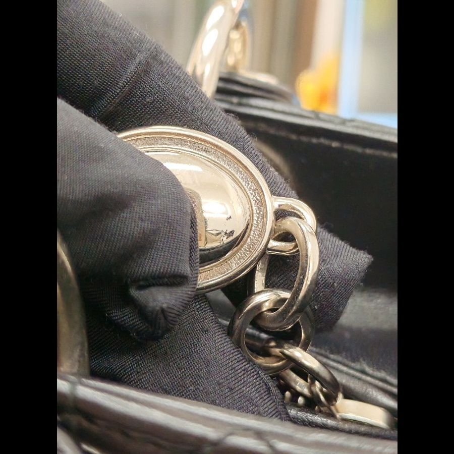 Dior Lady Dior small black x silver-20