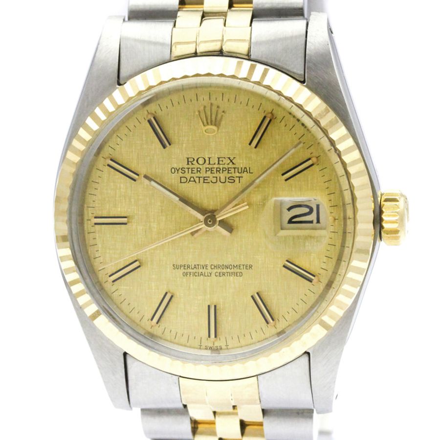 勞力士 Datejust 16013 18K 金鋼女錶(拋光)-0