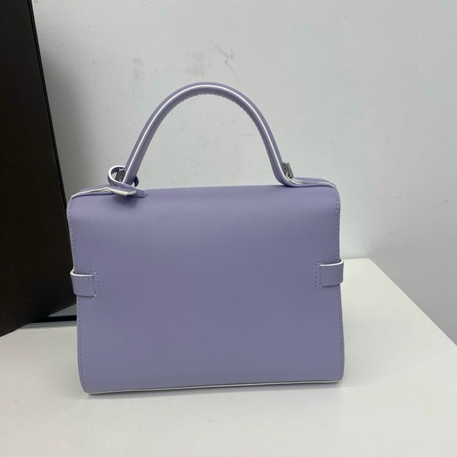 Delvaux/德爾沃 淡紫色 小號tempete 手提包斜挎包 銀扣-1